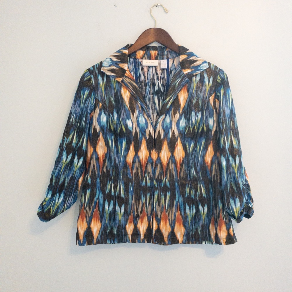 Chico's Metallic Printed Jacket